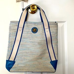 ⛰️Hunting World woven top handle tote🏵️